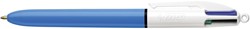 Bic 4 Colours Original 4-kleurenbalpen, 0,32 mm, klassieke inktkleuren, lichaam blauw
