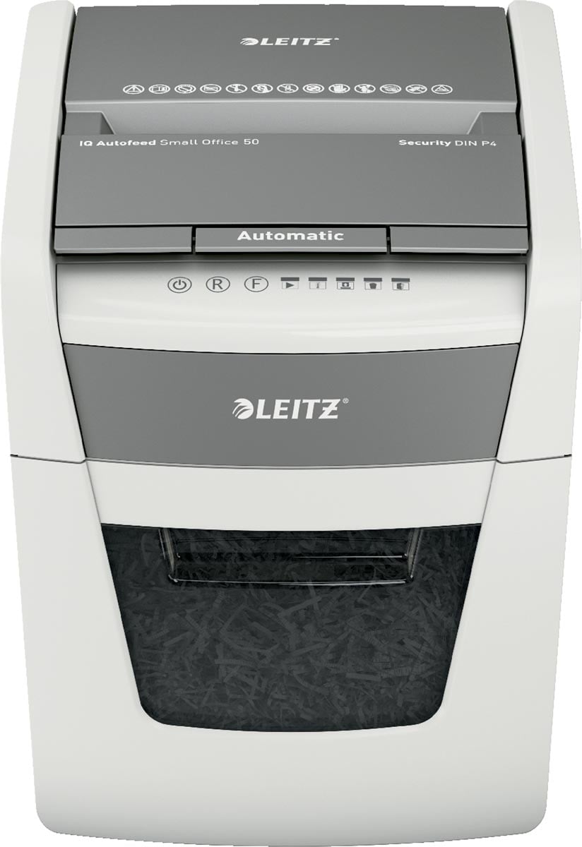 Leitz IQ Auto+ Small Office 50X Papiervernietiger P4 afbeelding