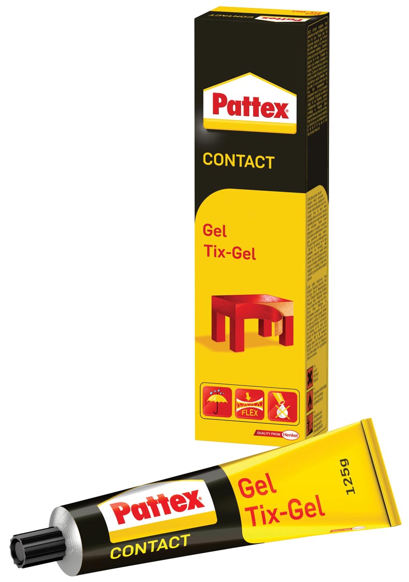 Pattex contactlijm Tix-Gel, tube van 125 g, op blister afbeelding