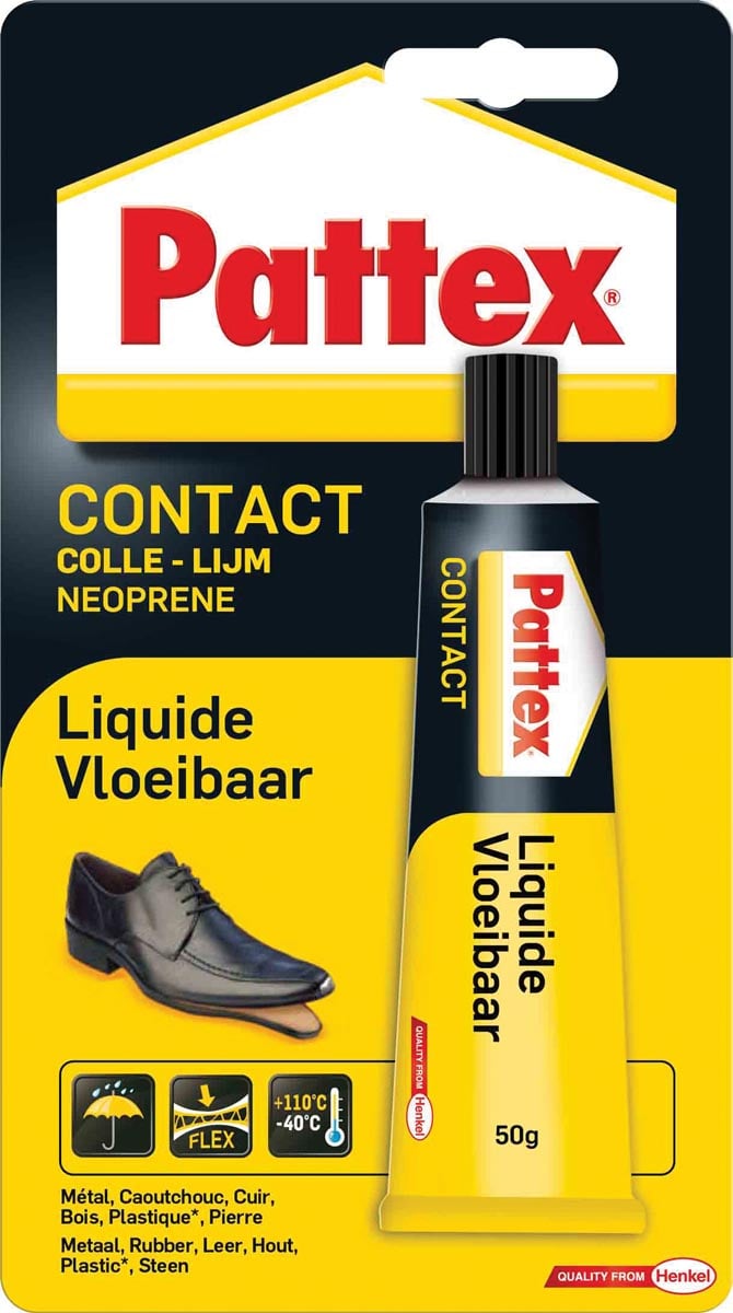 Pattex contactlijm Vloeibaar, tube van 50 g, op blister afbeelding