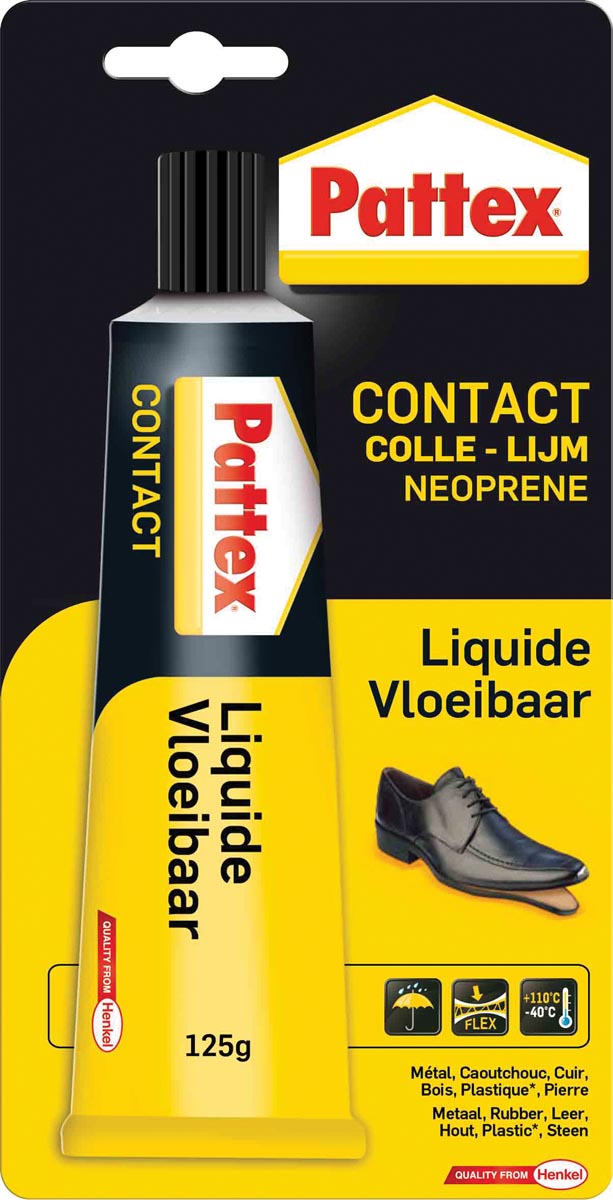 Pattex contactlijm Vloeibaar, tube van 125 g, op blister afbeelding