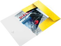 Leitz WOW elastomap met 3 kleppen, uit PP, ft A4, geel-3