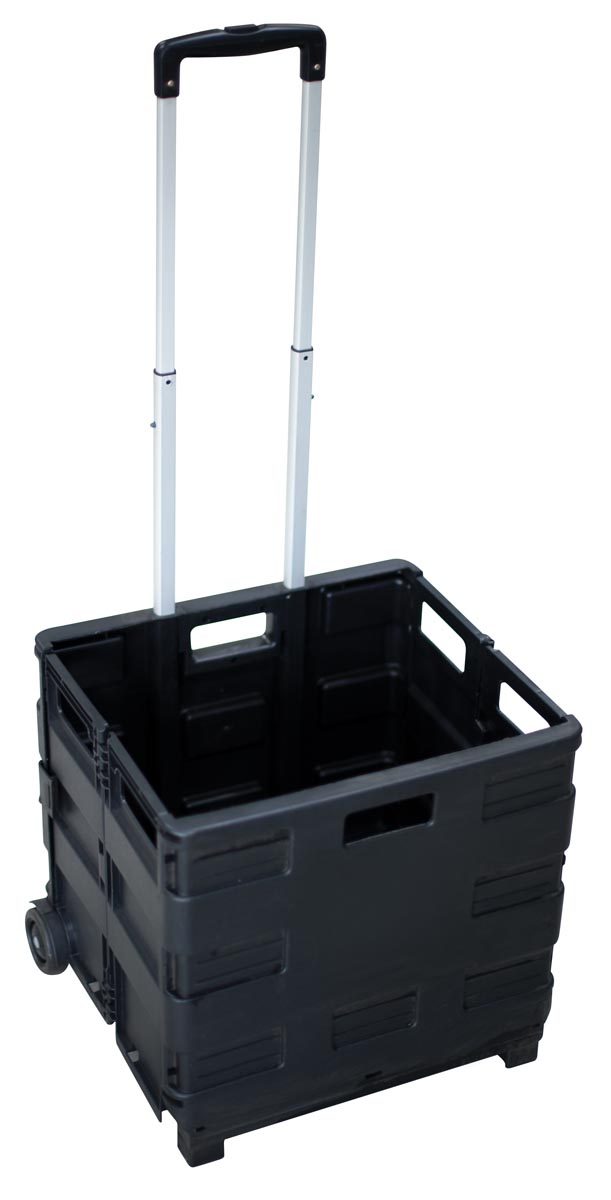Opvouwbare steekwagen met krat, ft 38 x 40,5 x 42 cm, maximum 35 kg afbeelding