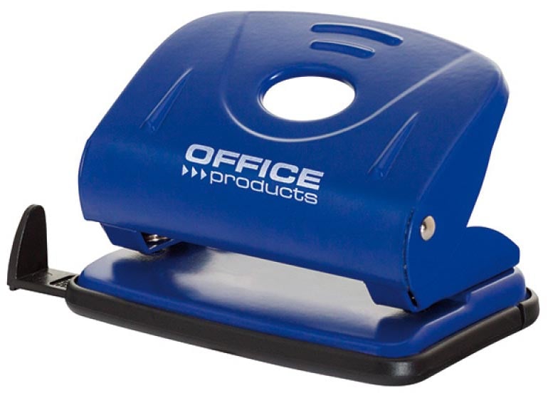 Office Products perforator, 25 blad, in metaal, blauw