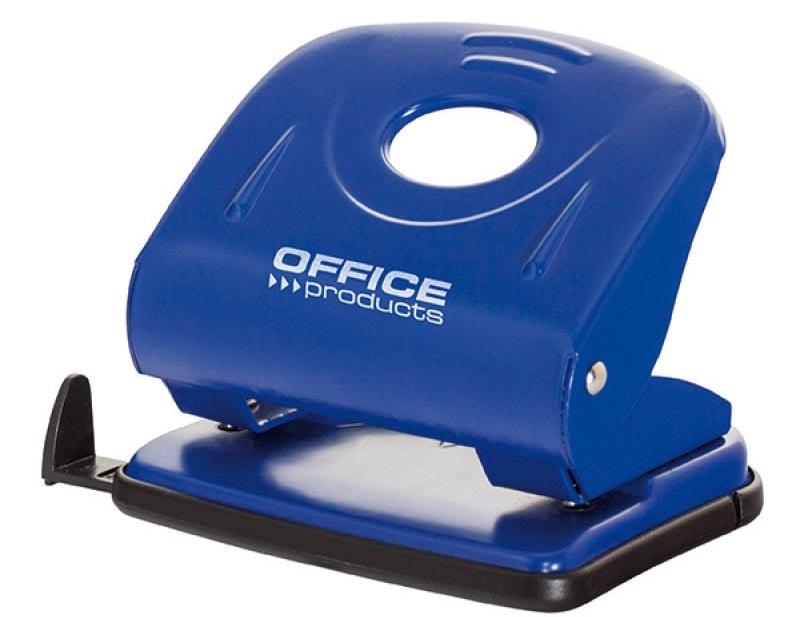 Office Products perforator, 30 blad, in metaal, blauw