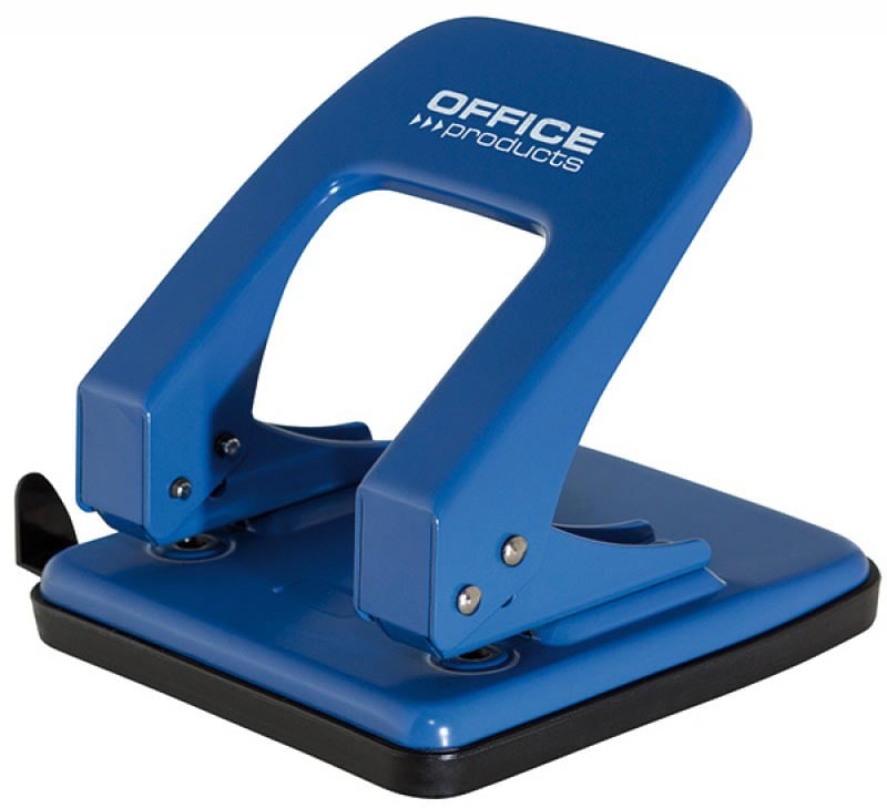 Office Products perforator, 40 blad, in metaal, blauw