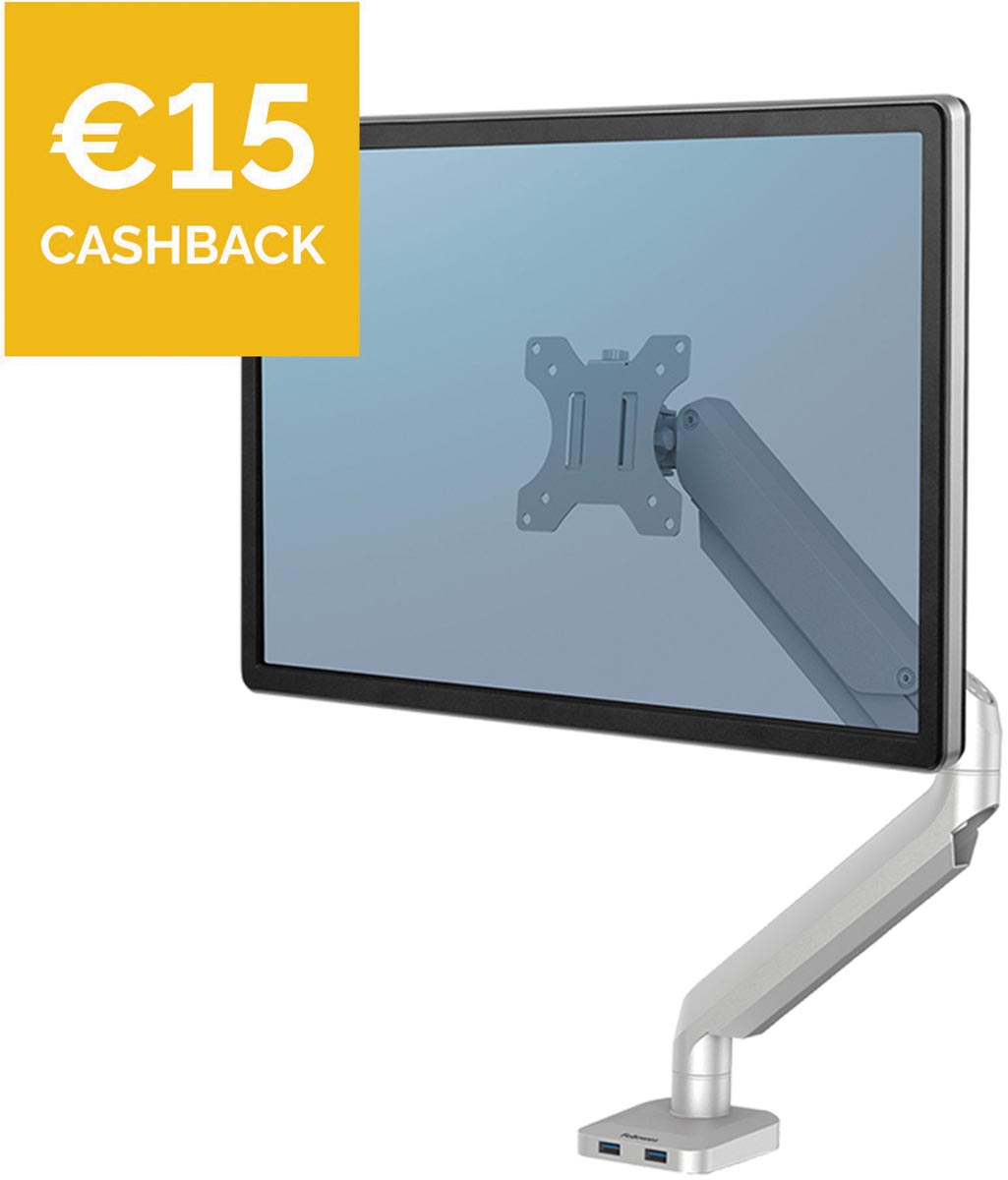 Fellowes Platinum Series monitorarm enkel, zilver Fellowes Platinum Series monitorarm enkel, zilver