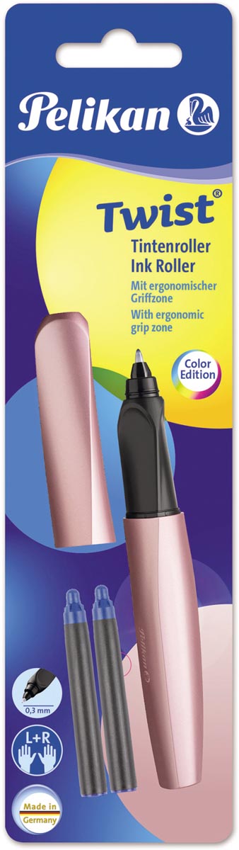 Pelikan Twist roller, op blister, roze Pelikan Twist roller, op blister, roze