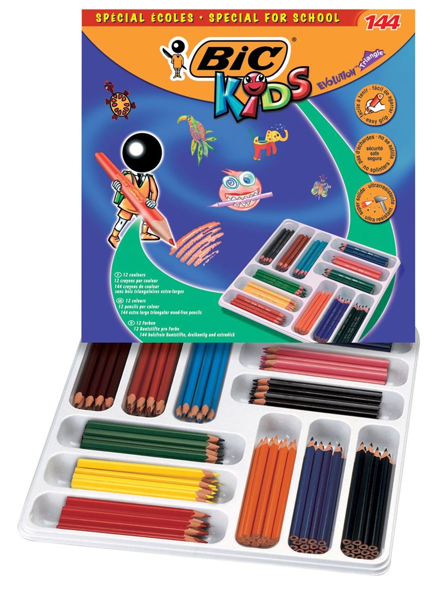 Bic Kids kleurpotlood Ecolutions Evolution 144 potloden (classpack) afbeelding