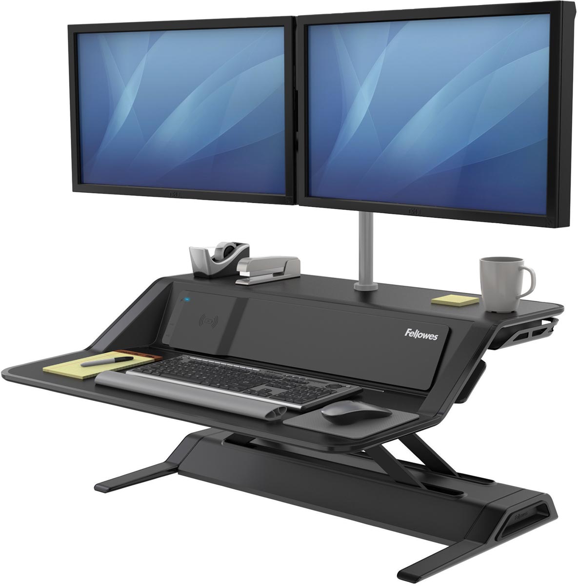 Fellowes Lotus DX zit-sta werkplatform, zwart