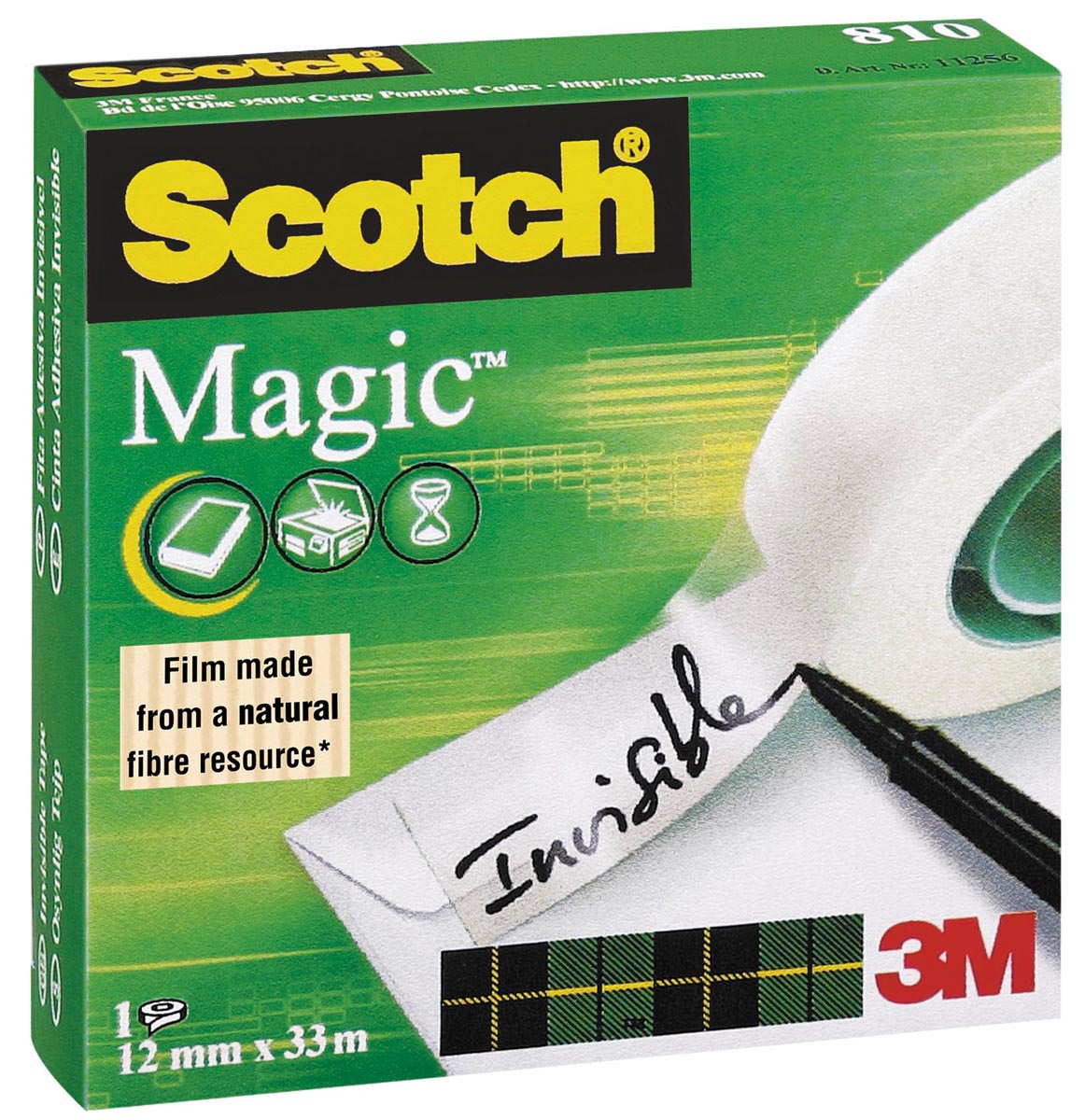 Scotch plakband Magic Tape ft 12 mm x 33 m afbeelding