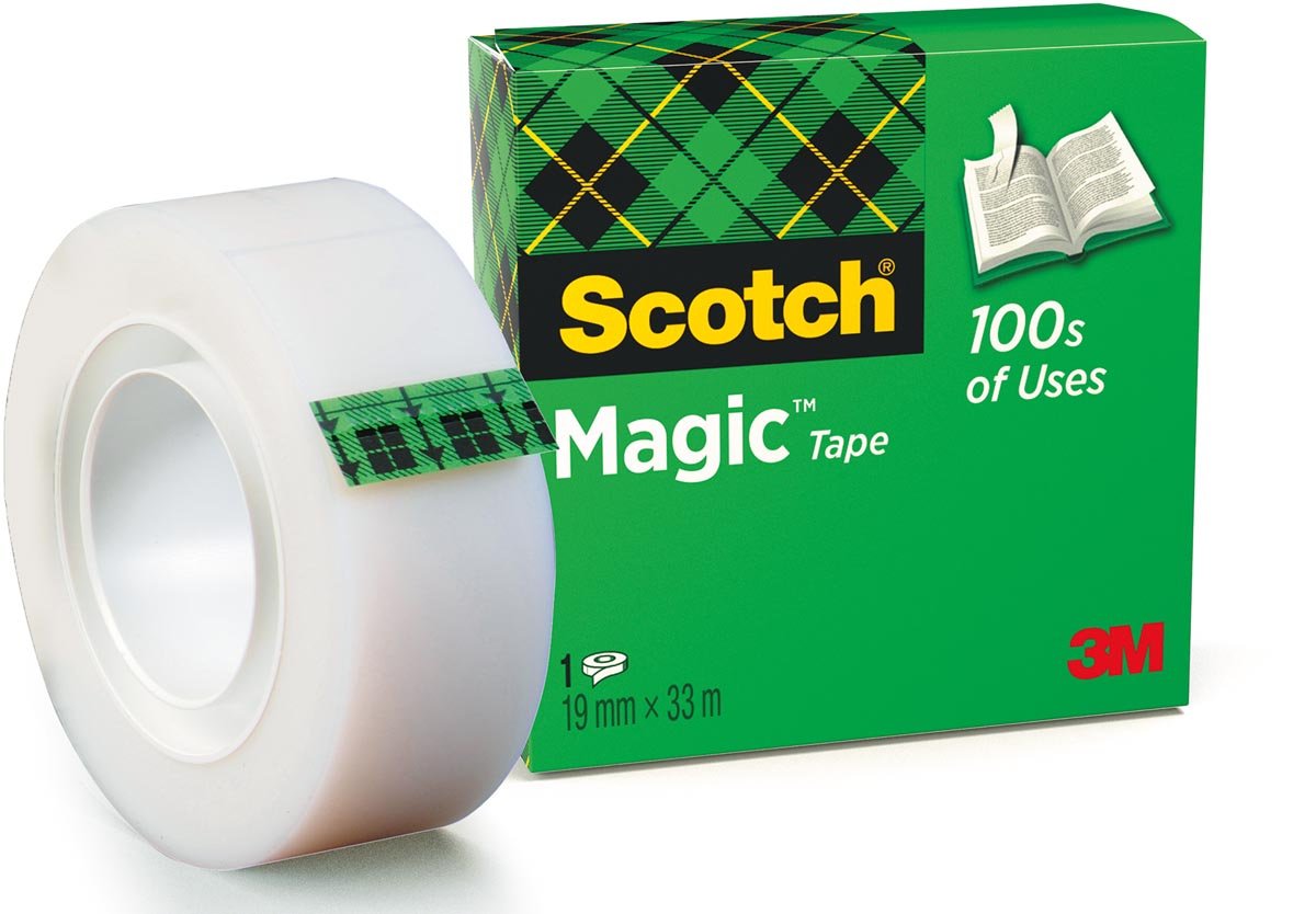 Scotch plakband Magic Tape ft 19 mm x 33 m Scotch plakband Magic Tape ft 19 mm x 33 m