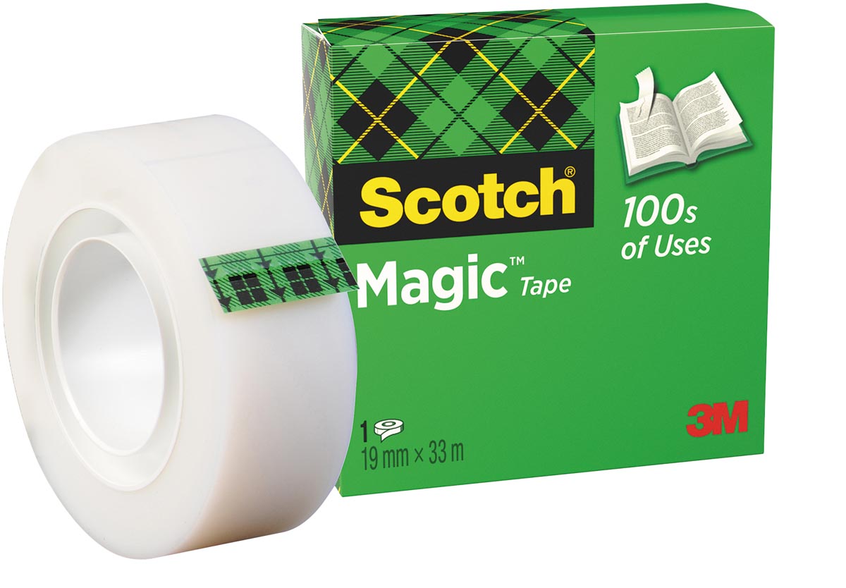 Scotch plakband Magic Tape ft 19 mm x 33 m afbeelding
