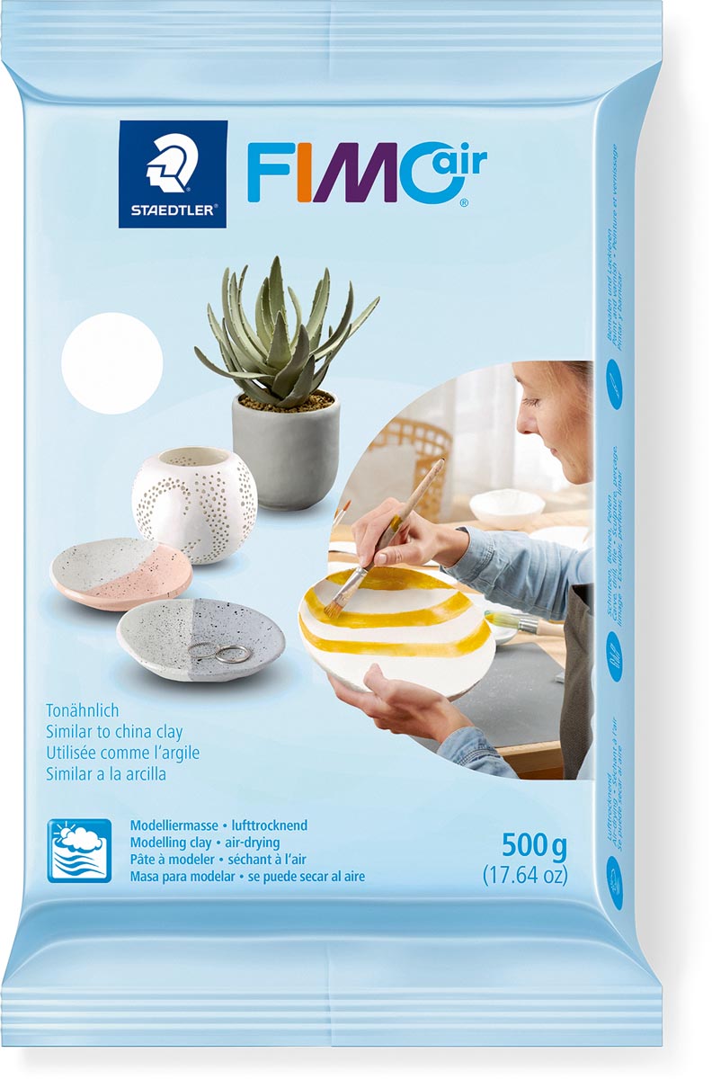 Staedtler Boetseerklei Fimo Air wit, pak van 500 g afbeelding