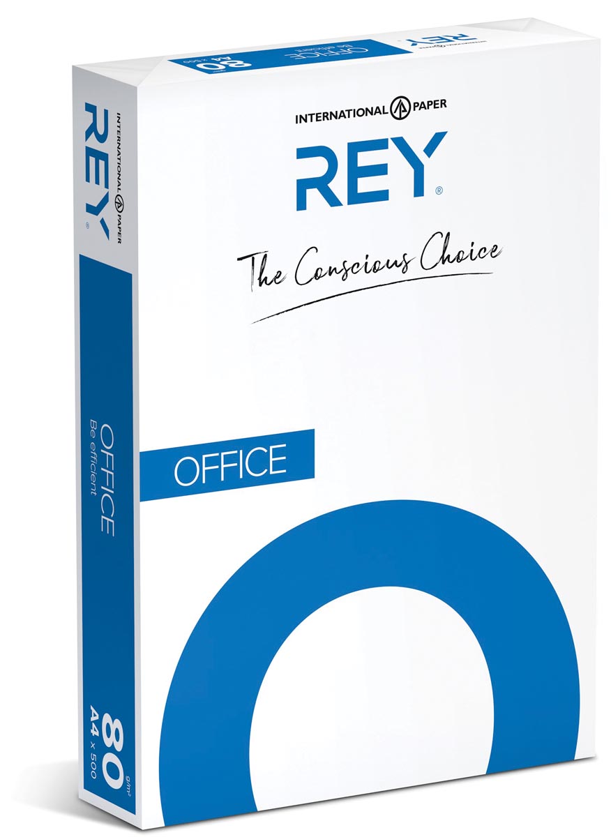 Rey Office Document printpapier met 4 perforaties ft A4, 80 g, pak van 500 vel