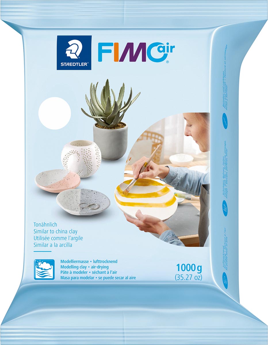Staedtler Boetseerklei Fimo Air wit, pak van 1 kg afbeelding