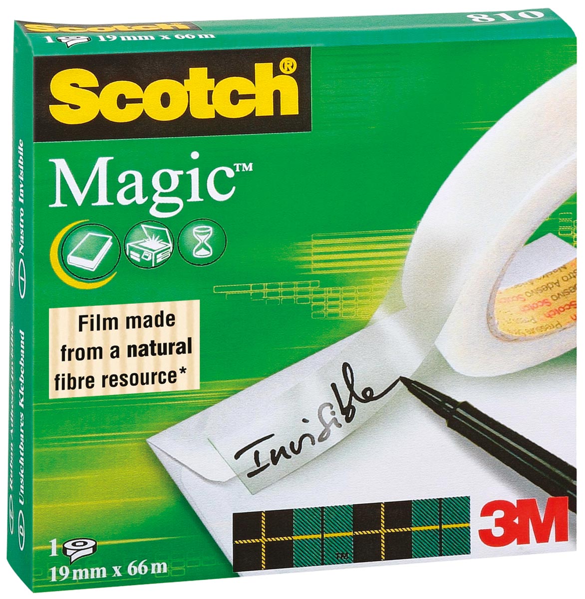 Scotch plakband Magic Tape ft 19 mm x 66 m afbeelding