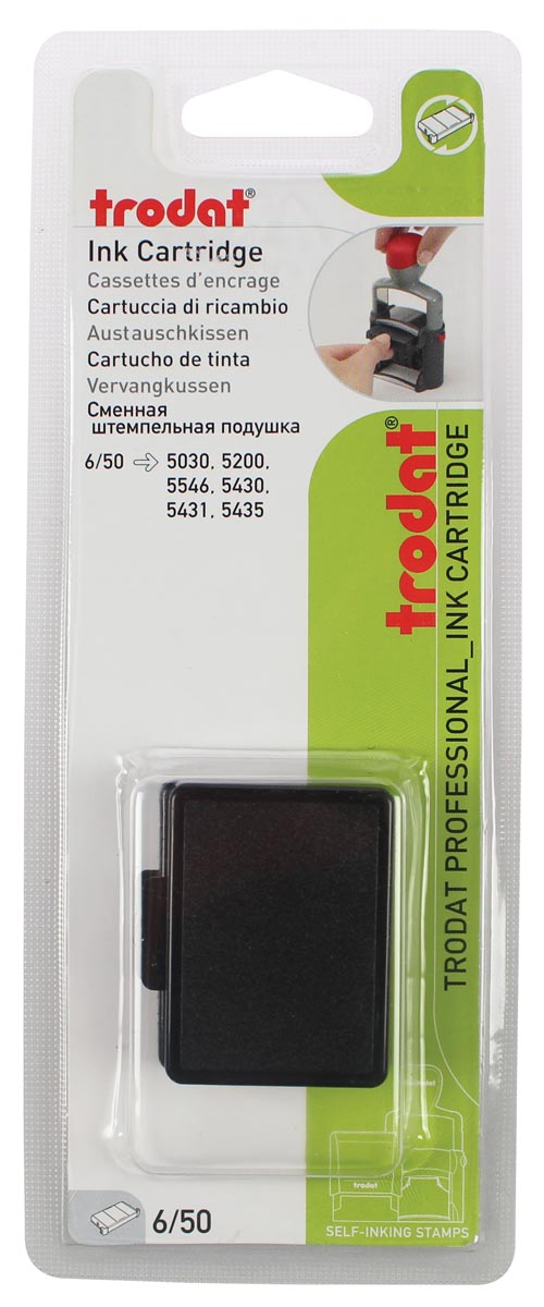 Trodat vervangkussen zwart, voor stempel 5430/5430L, blister met 2 stuks afbeelding