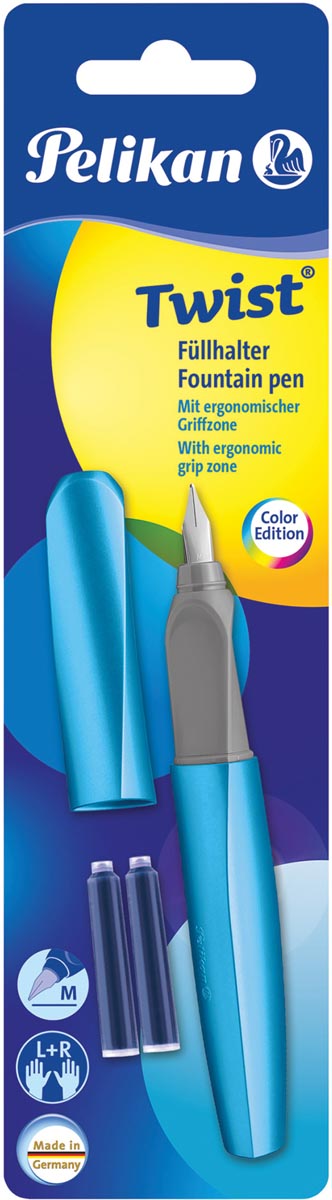 Pelikan vulpen Twist, lichtblauw