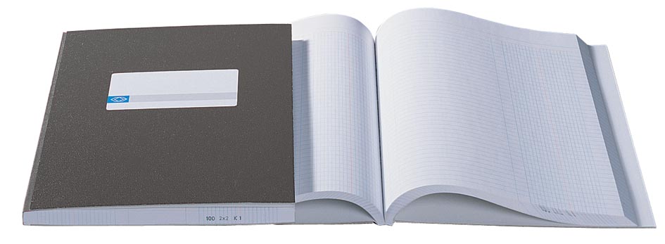 Atlanta by Jalema kasboeken 2 x 1 kolom, kleur blauw