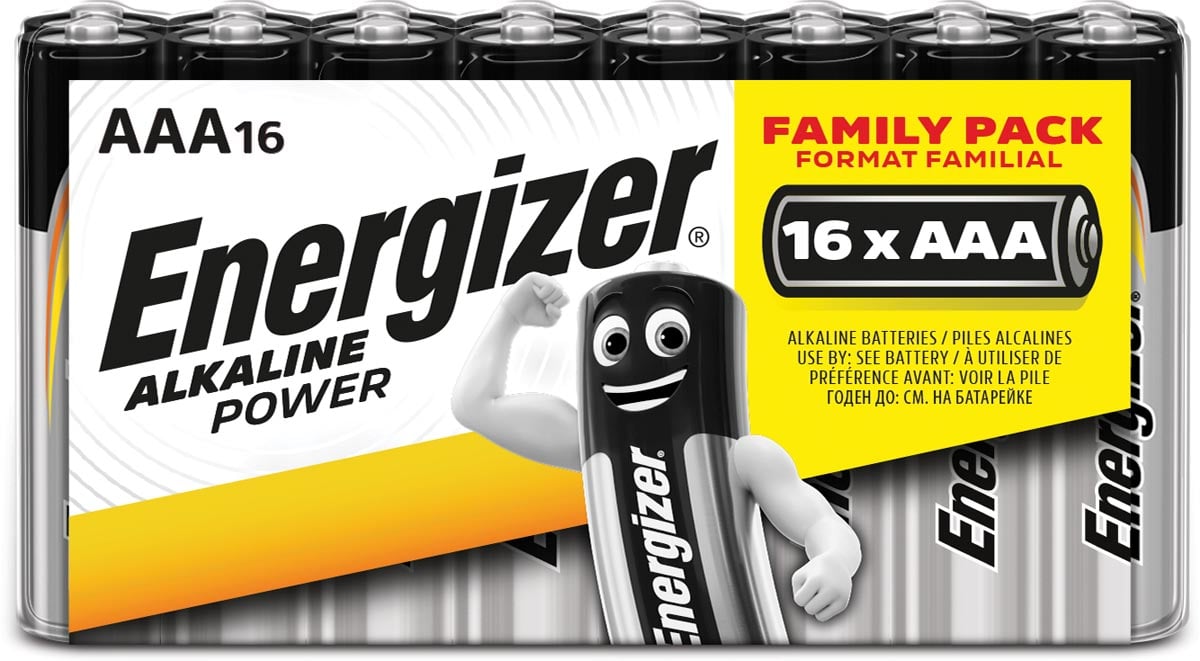 Energizer batterijen Alkaline Power AAA, blister van 16 stuks