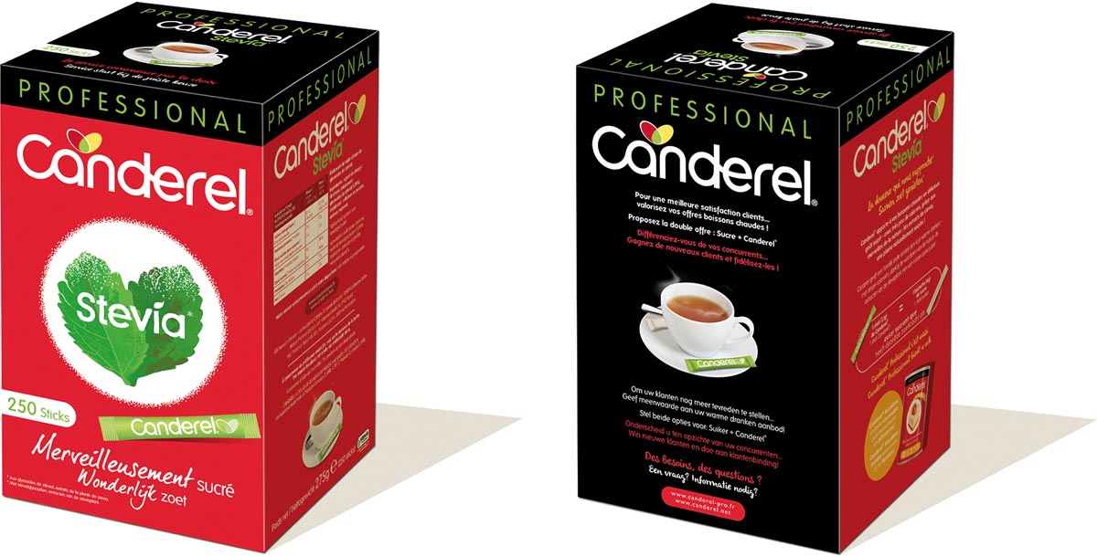 Canderel Stevia 250 sticks, 250 X 1,1 gr stick afbeelding