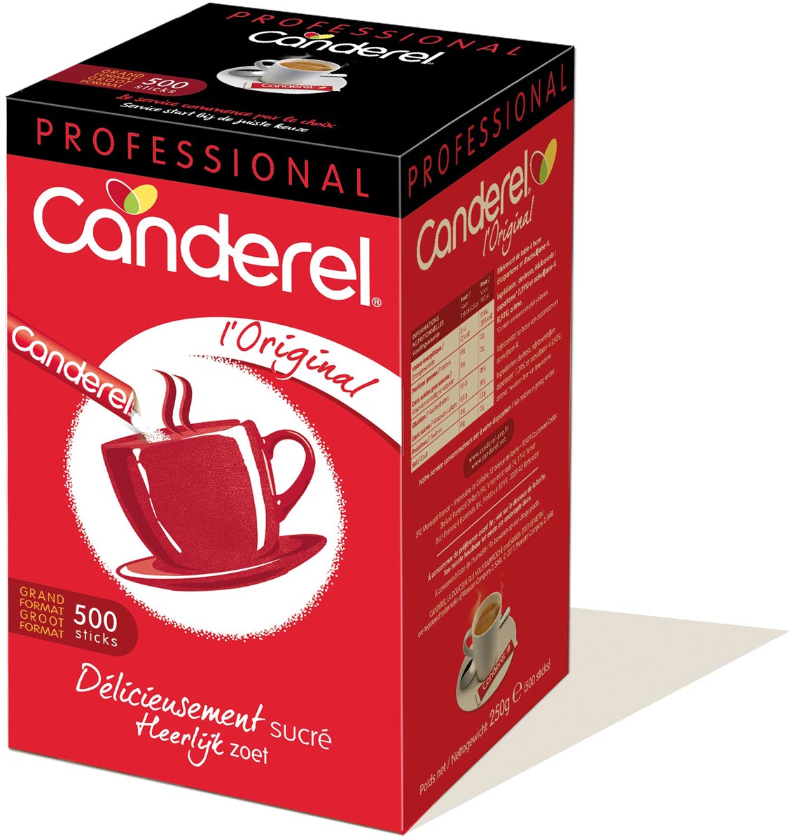 Canderel suikersticks, 0,5 g, doos van 500 stuks afbeelding