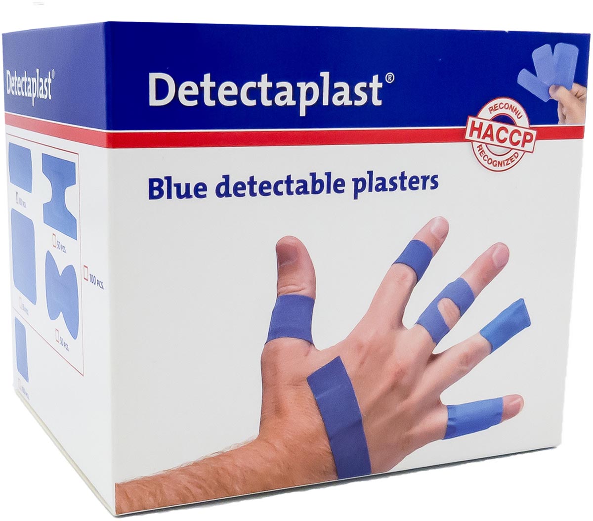 Detectaplast Elastic textielpleister, assorti afmetingen, pak van 100 stuks Detectaplast Elastic textielpleister, assorti afmetingen, pak van 100 stuks