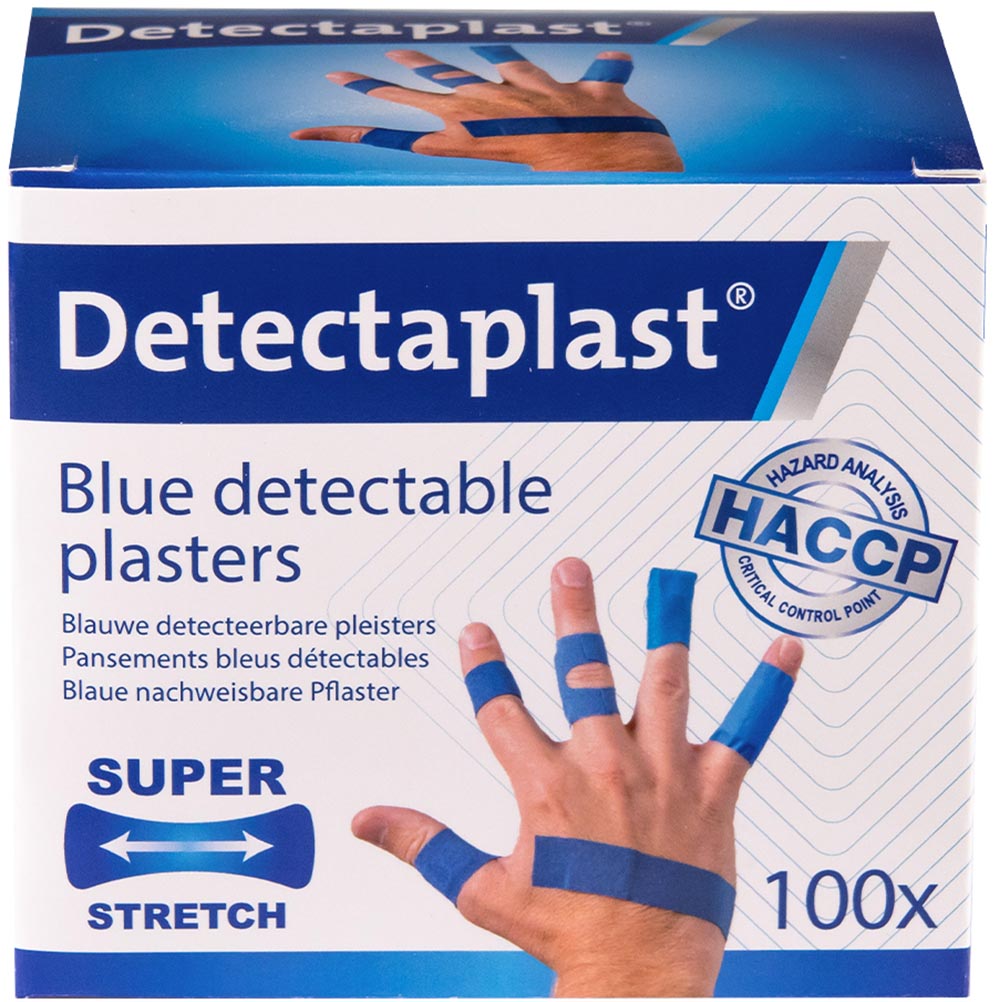 Detectaplast Elastic textielpleister, assorti afmetingen, pak van 100 stuks afbeelding