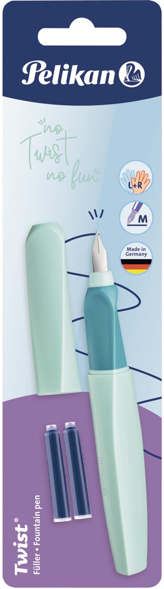 Pelikan Twist vulpen, op blister, groen (Neo Mint) afbeelding
