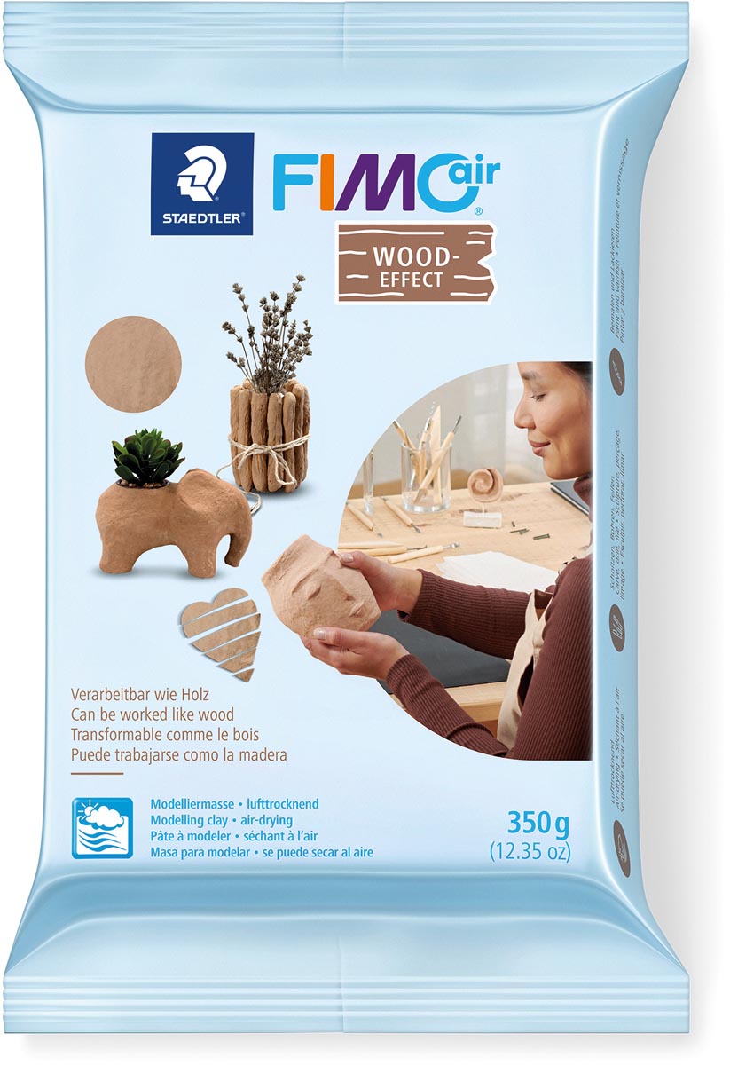 Staedtler Fimo Air boetseerklei, 350 g, wood-effect afbeelding