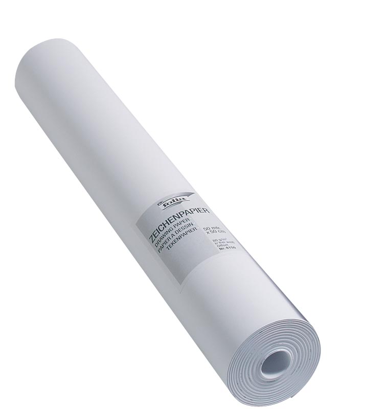 Folia tekenpapier, 80 g, ft 50 cm x 50 m, houtvrij papier, op rol afbeelding