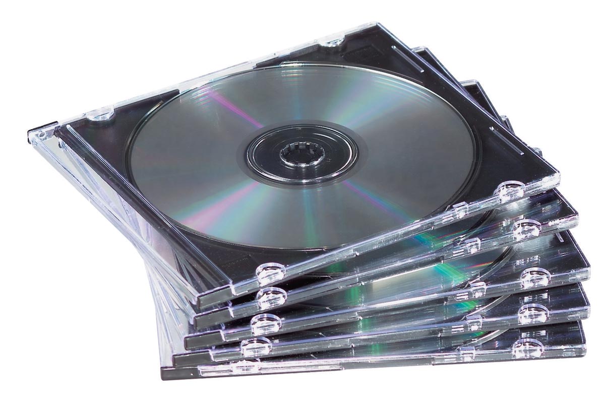 Fellowes CD/DVD-doosje Slimline, 25 stuks