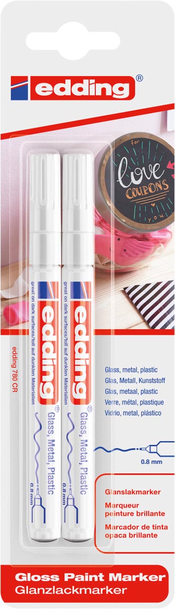 PAINT MARKER 780 WIT BLS 2X