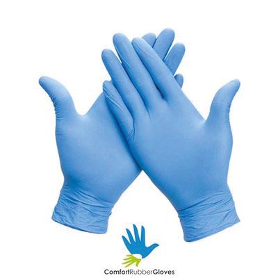 Handschoenen uit nitril, extra large, blauw, doos van 100 stuks Handschoenen uit nitril, extra large, blauw, doos van 100 stuks