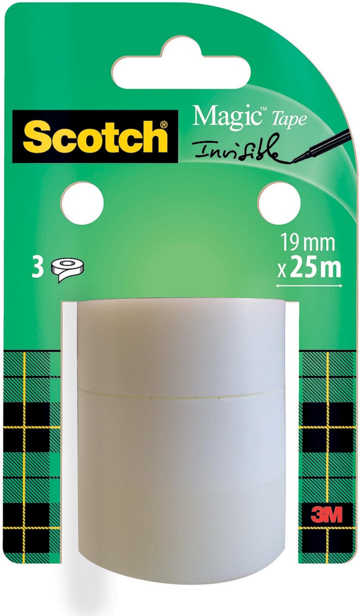Scotch plakband Magic tape, 19 mm x 25 m, 3 rollen afbeelding
