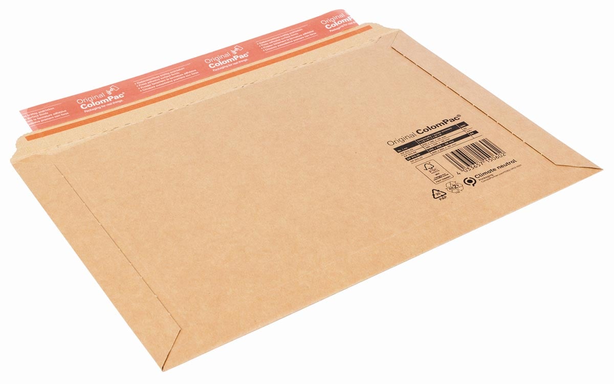 Verzendenvelop met balg, plakstrip aan lange zijde, ft 50 x 250 x 360 mm, bruin afbeelding