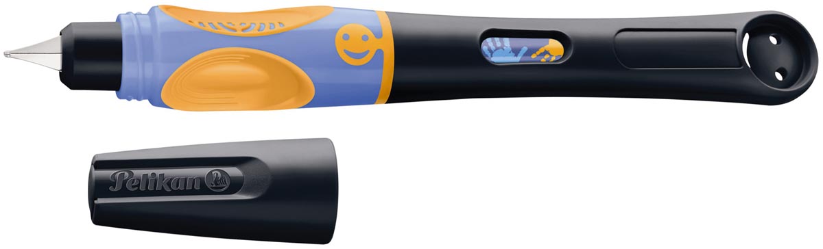 Pekikan Griffix vulpen, op blister, voor rechtshandigen, zwart - blauw Pekikan Griffix vulpen, op blister, voor rechtshandigen, zwart - blauw