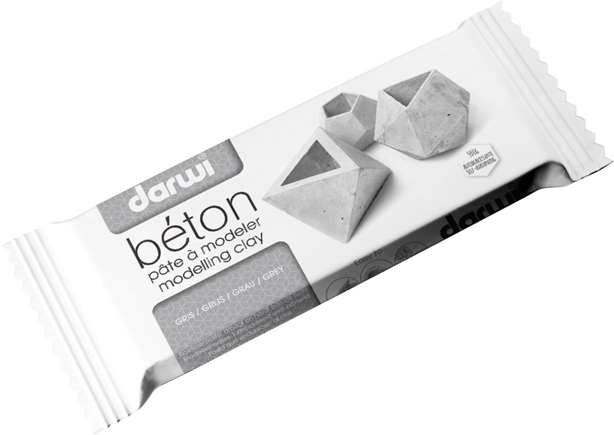 Darwi boetseerpasta Beton, pak van 500 gram afbeelding