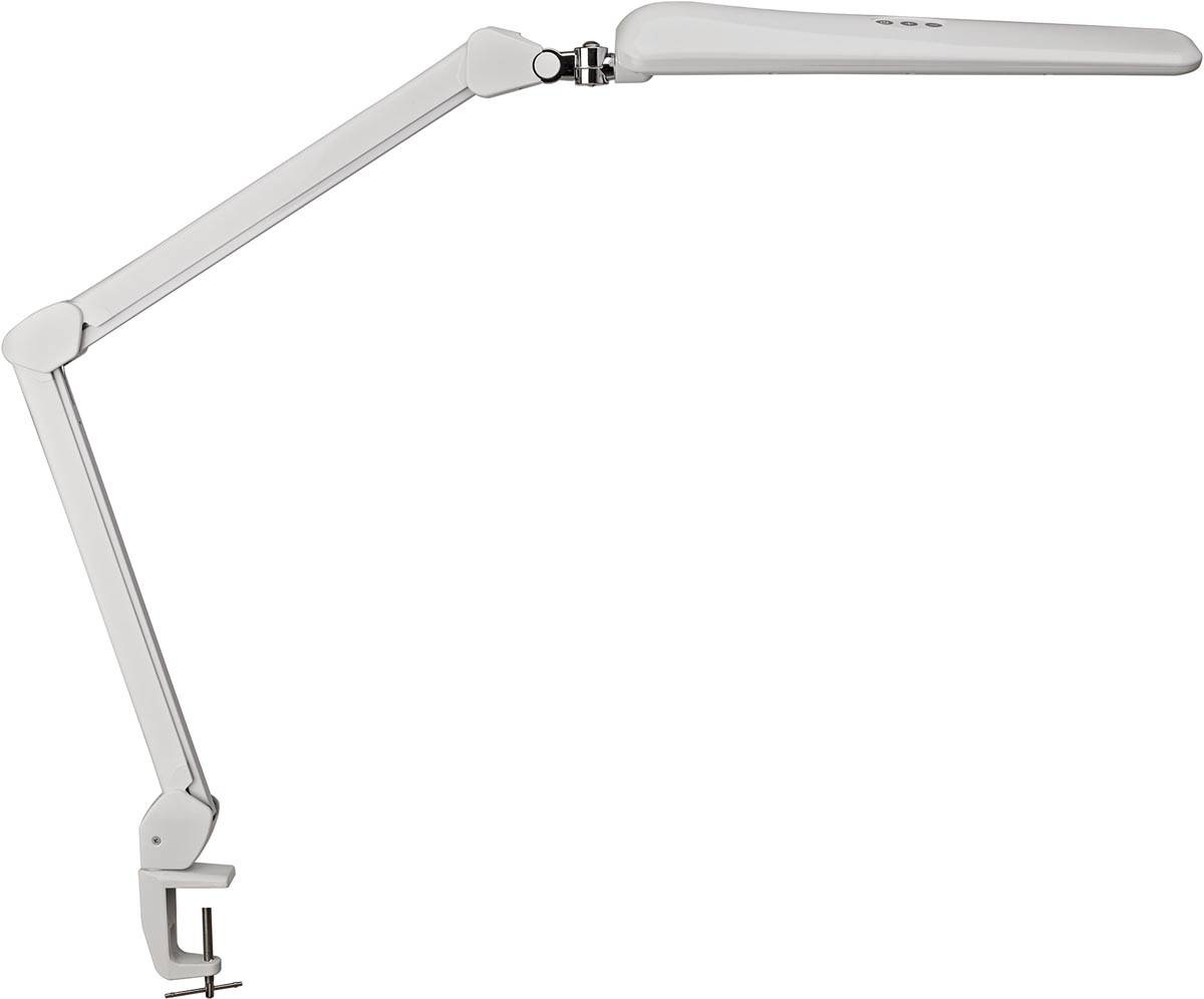Maul werkpleklamp Craft, bureaulamp met tafelklem 6.3cm, daglicht, dimbaar, lamp is 45x8cm, wit Maul werkpleklamp Craft, bureaulamp met tafelklem 6.3cm, daglicht, dimbaar, lamp is 45x8cm, wit