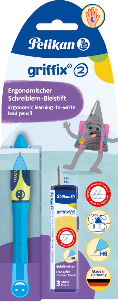 Pelikan Griffix vulpotlood, op blister, voor linkshandigen, blauw - groen afbeelding