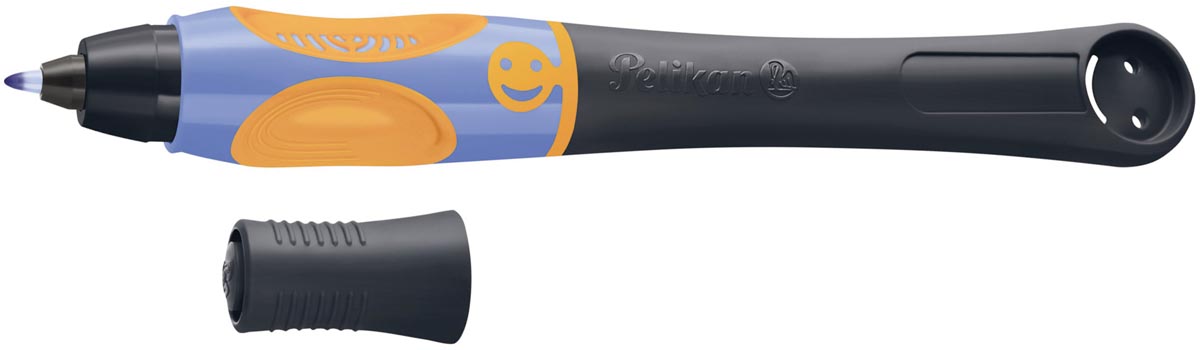 Pelikan roller Griffix links, zwart en blauw, op blister
