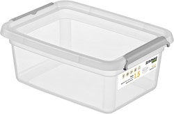 DONAU Home boîte de rangement, 1,5 litres, transparent
