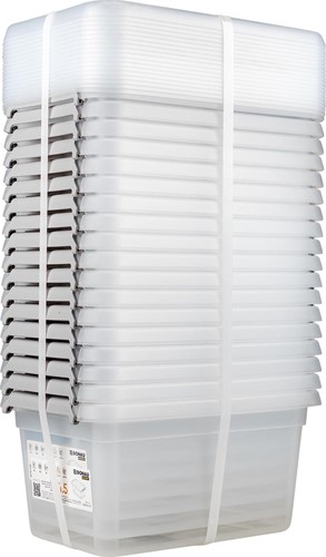 DONAU Home boîte de rangement, 4,5 litres, transparent-2