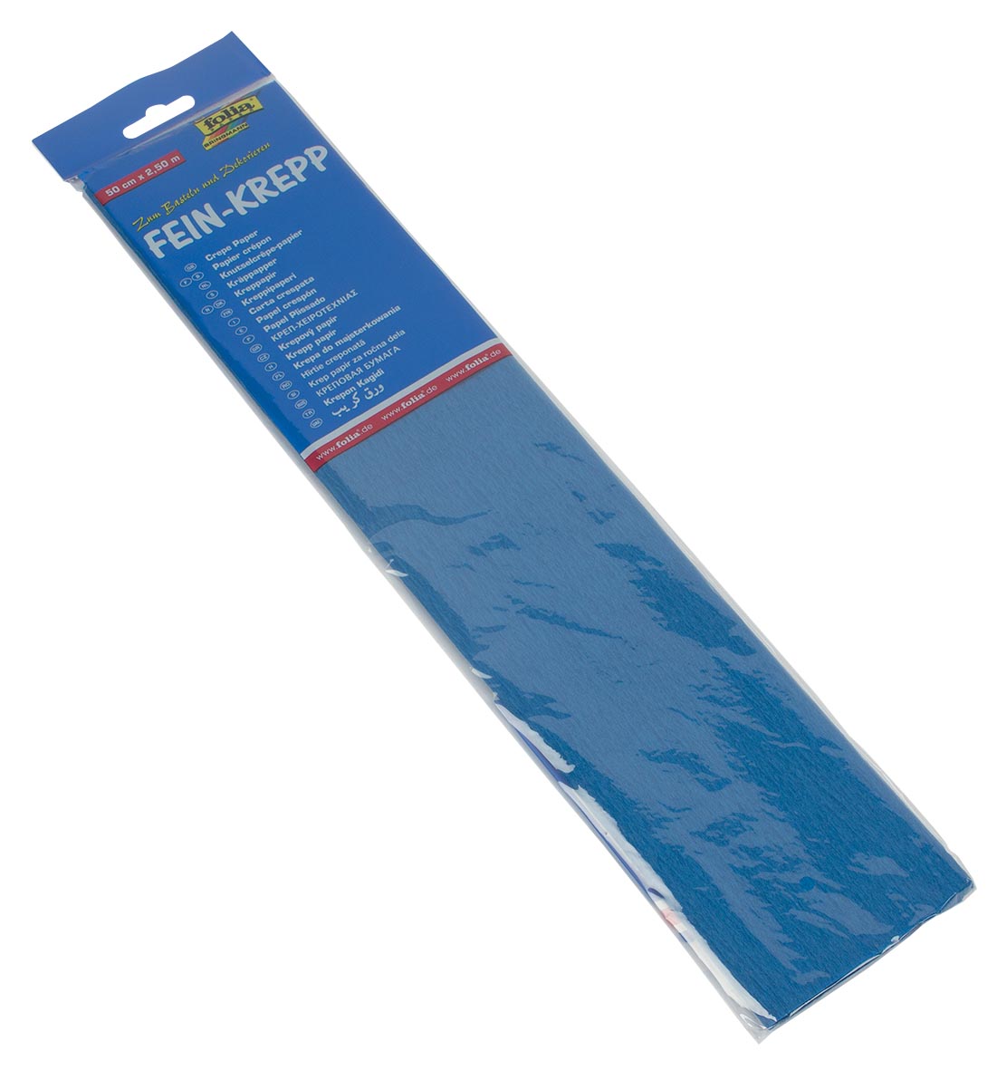 Crêpepapier - Briljant blauw - 250x50cm