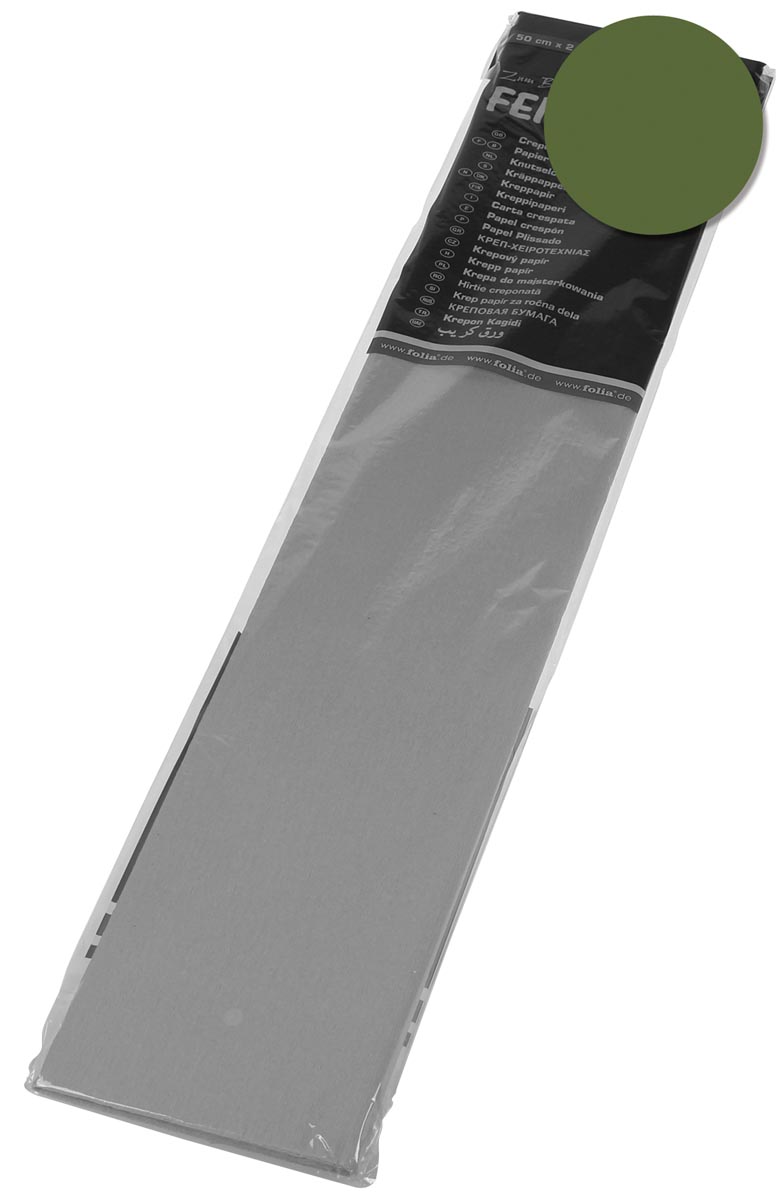 Folia crêpepapier olijfgroen