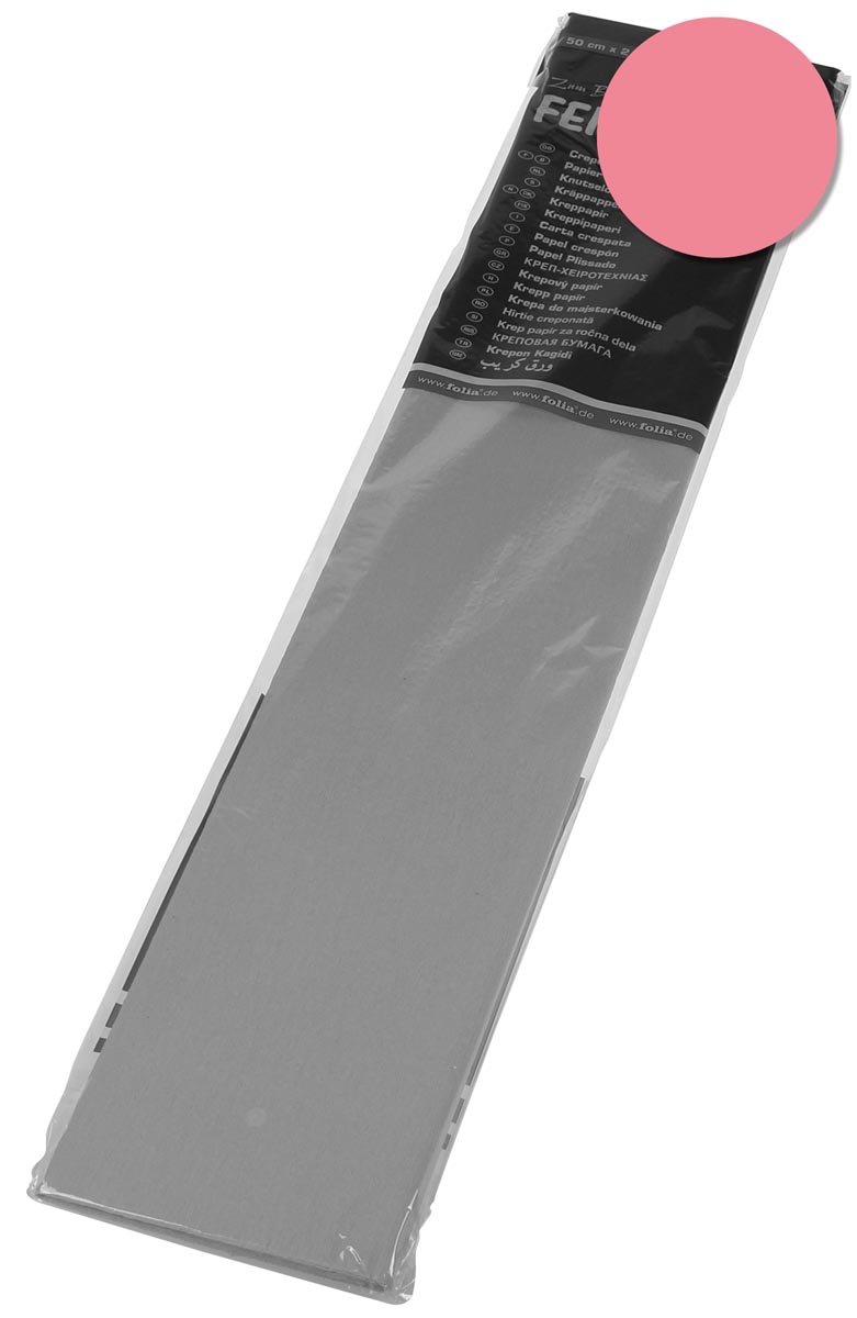 Folia crêpepapier, ft 250 x 50 cm, 32 gram, roze