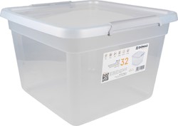 DONAU Home boîte de rangement, 32 litres, transparent