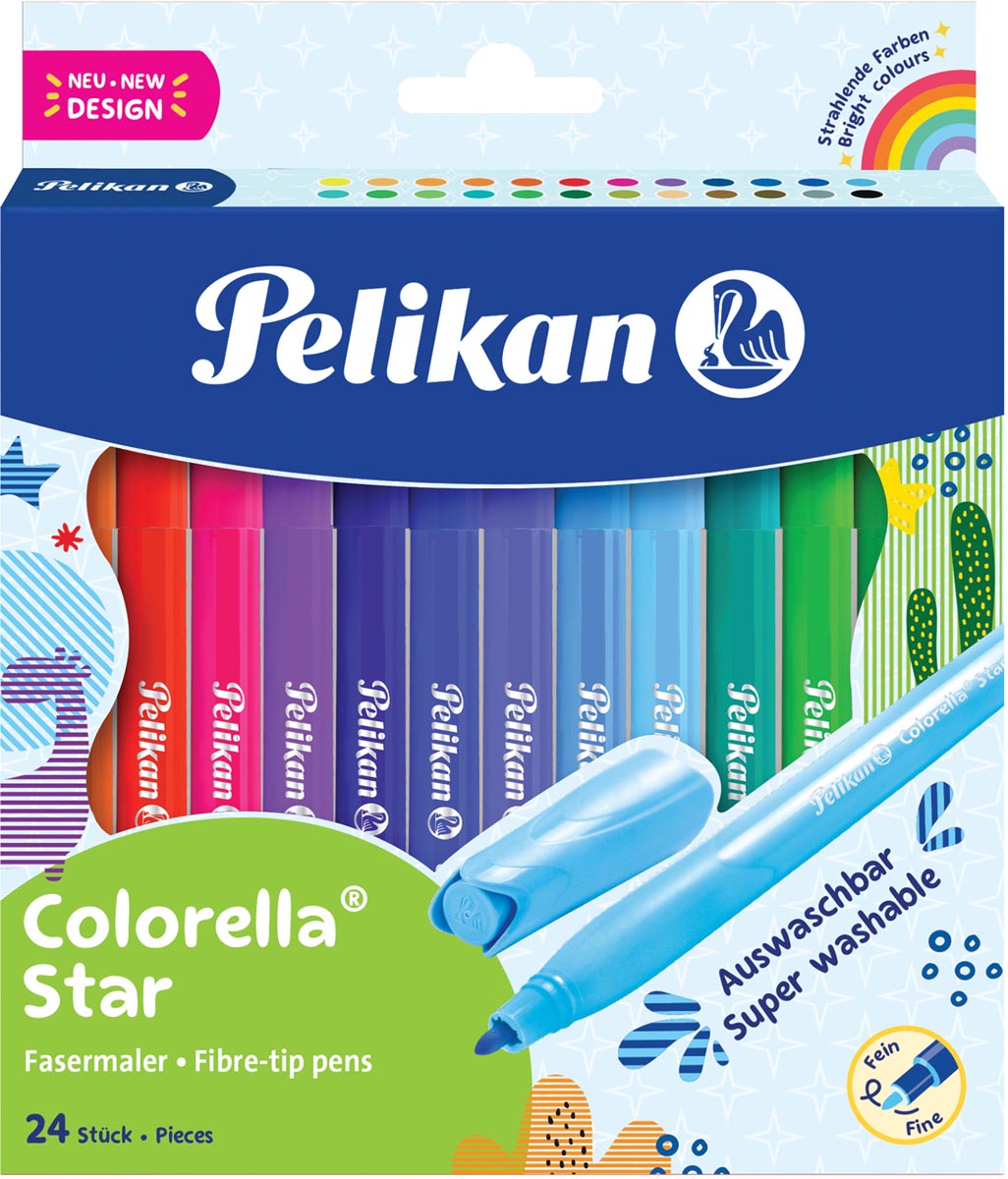 Pelikan Colorella Star viltstift, etui van 24 stuks Pelikan Colorella Star viltstift, etui van 24 stuks
