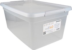 DONAU Home opbergdoos, 40 liter, transparant